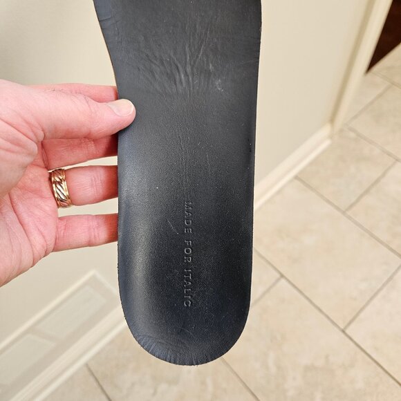 Italic Men's Cadence Tonal Midnight Blue Leather Sneakers, Sz 13 - Picture 15 of 16